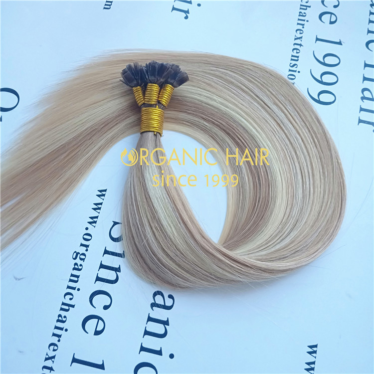 T#8P#18/613 double drawn best russian hair flat tip hair extension A109